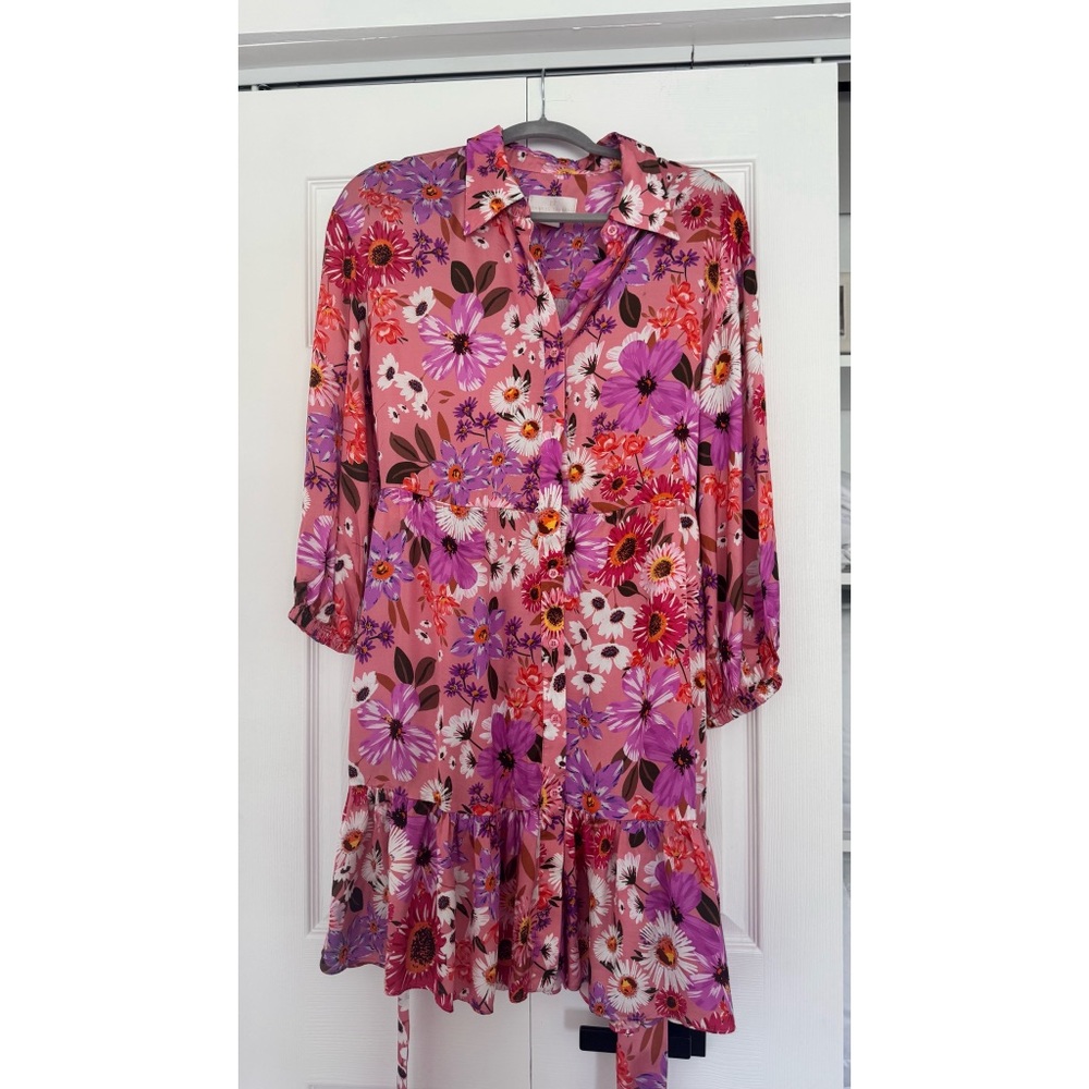 Rachel Parcell Belted Shirt Dress - Floral Burst